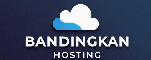 Bandingkan Hosting logo – cloud icon with blue and white gradient background